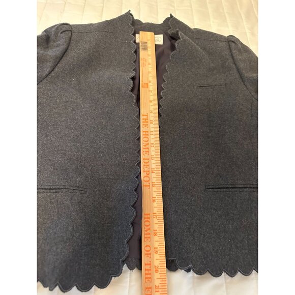 Vtg Y2k The Limited Womens Wool Scalloped Edge  Blazer Jacket Sz10 Whimsygoth - Picture 8 of 9